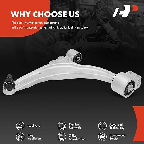 Miniatura 5 de A-Premium Brazo de control inferior delantero izquierdo, con rótula y buje, compatible con Chevrolet Cruze 2011-2015, Cruze Limited 2016, Volt