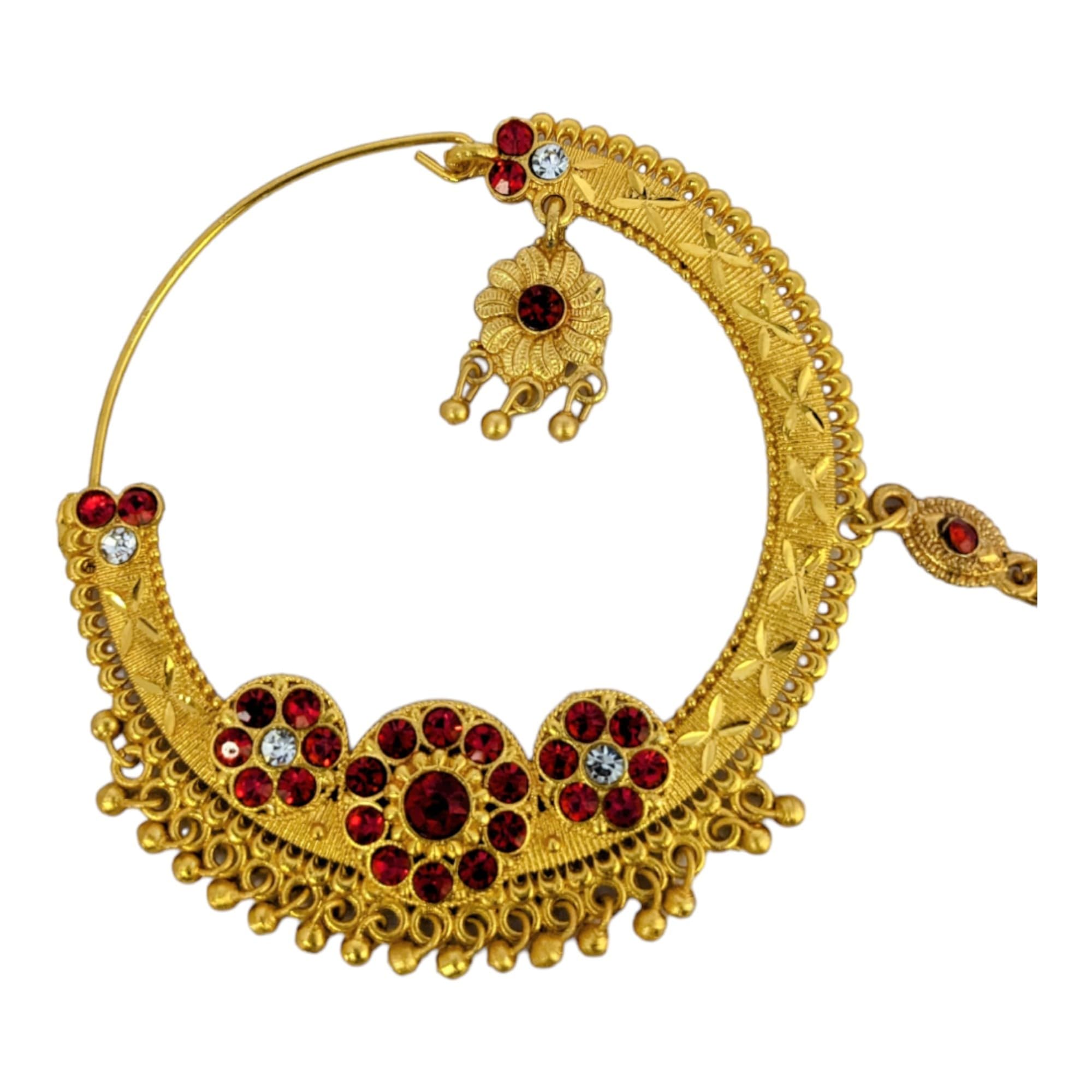 Pahadi Nath| Kumauni Nath| Uttarakhand Nath | Garhwali Nath | Round Nath | Gadwali Nath | Bengali Nath with chain for Women (B0CSWXQNN2) Amazon Price History, Amazon Price Tracker