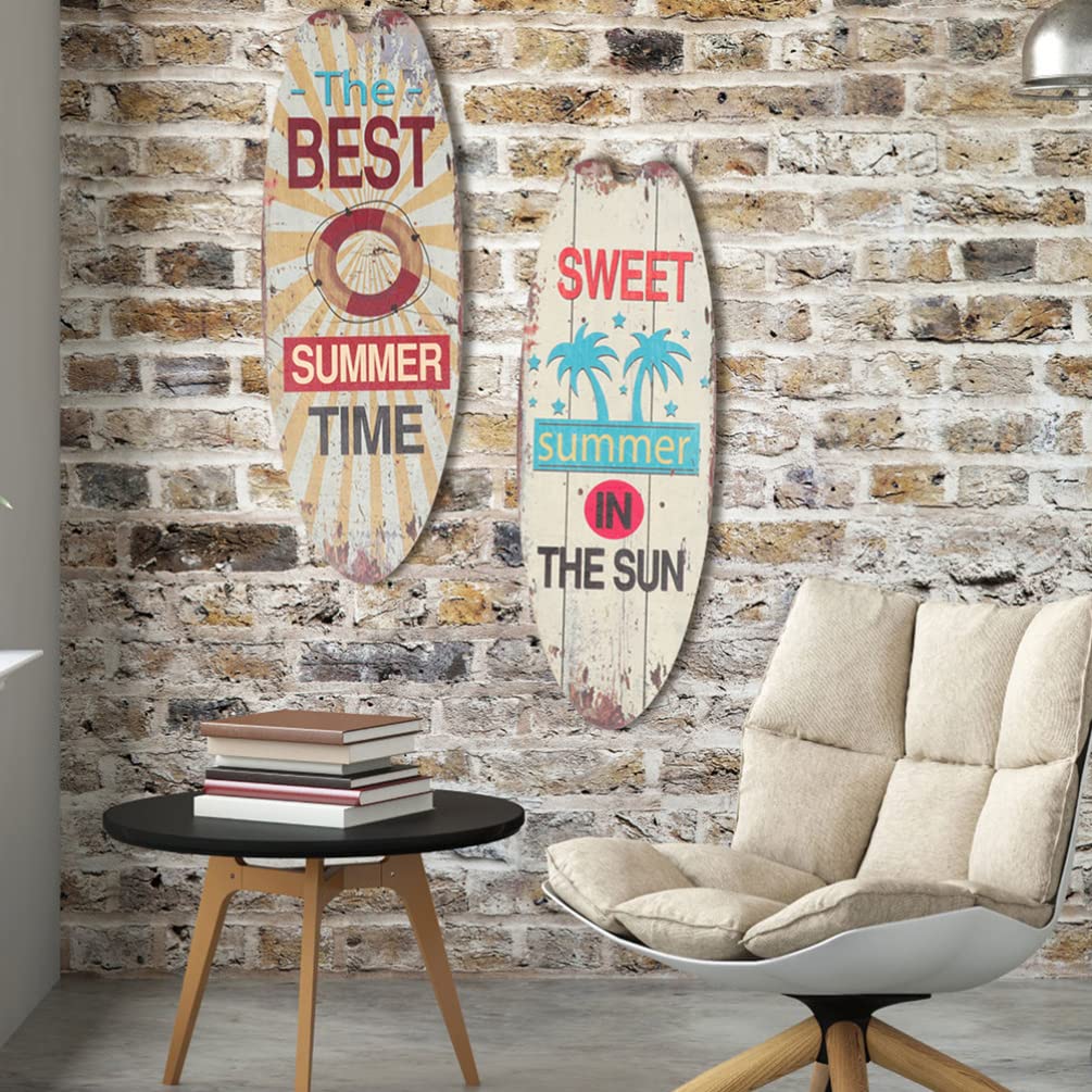 Kisangel 3 Segni di Tavola Surf in Legno Appendere alla Parete per Tavola Surf Appendere alla Parete per Decorazioni Estive per Feste in Casa