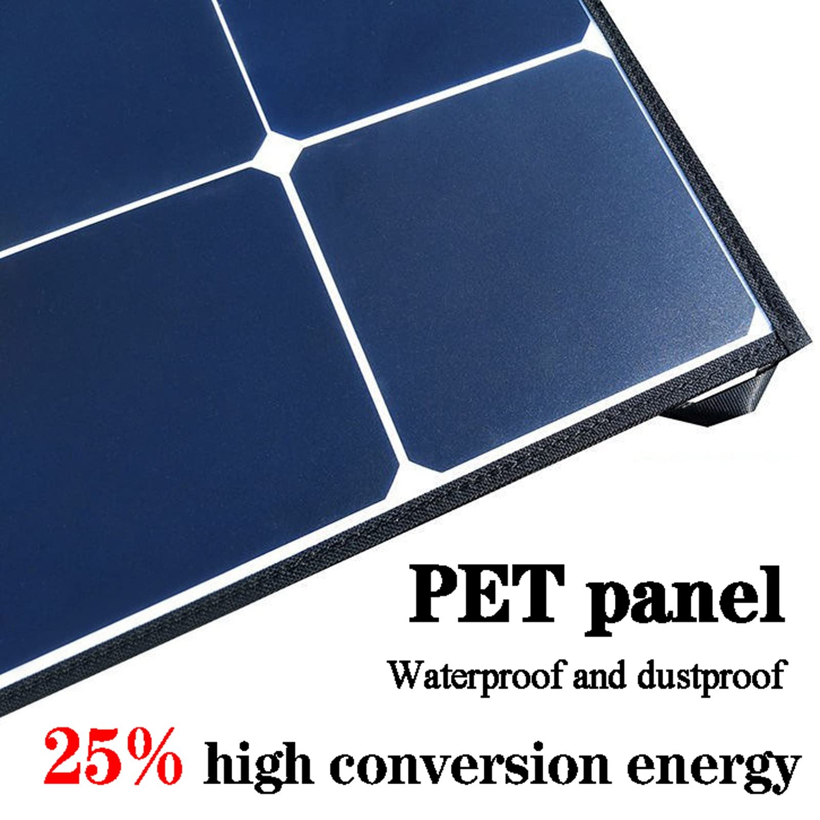 Paneles solares portátiles: cargador solar plegable de 120 W con salidas USB duales para carga de banco de energía, perfecto para acampar al aire libre