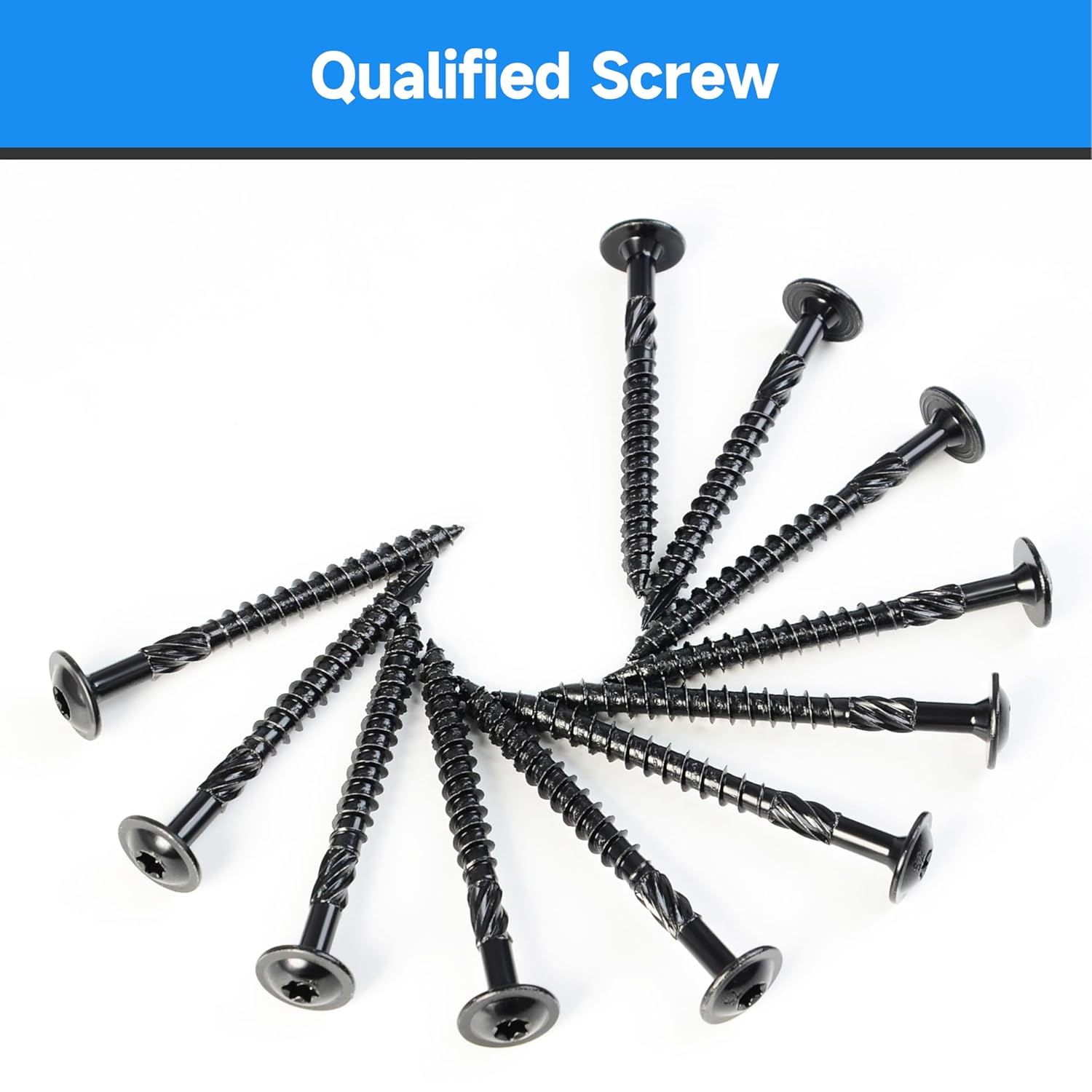 Lag Screws 5 Inch, Construction Wood Screw #14 x 5, 100-Pack Heavy Duty Self Driiling Structural Screws, Black Anti-Rust Coated Exterior Wood/Lag/Timber Screws, Torx/Star Drive Lag Bolts
