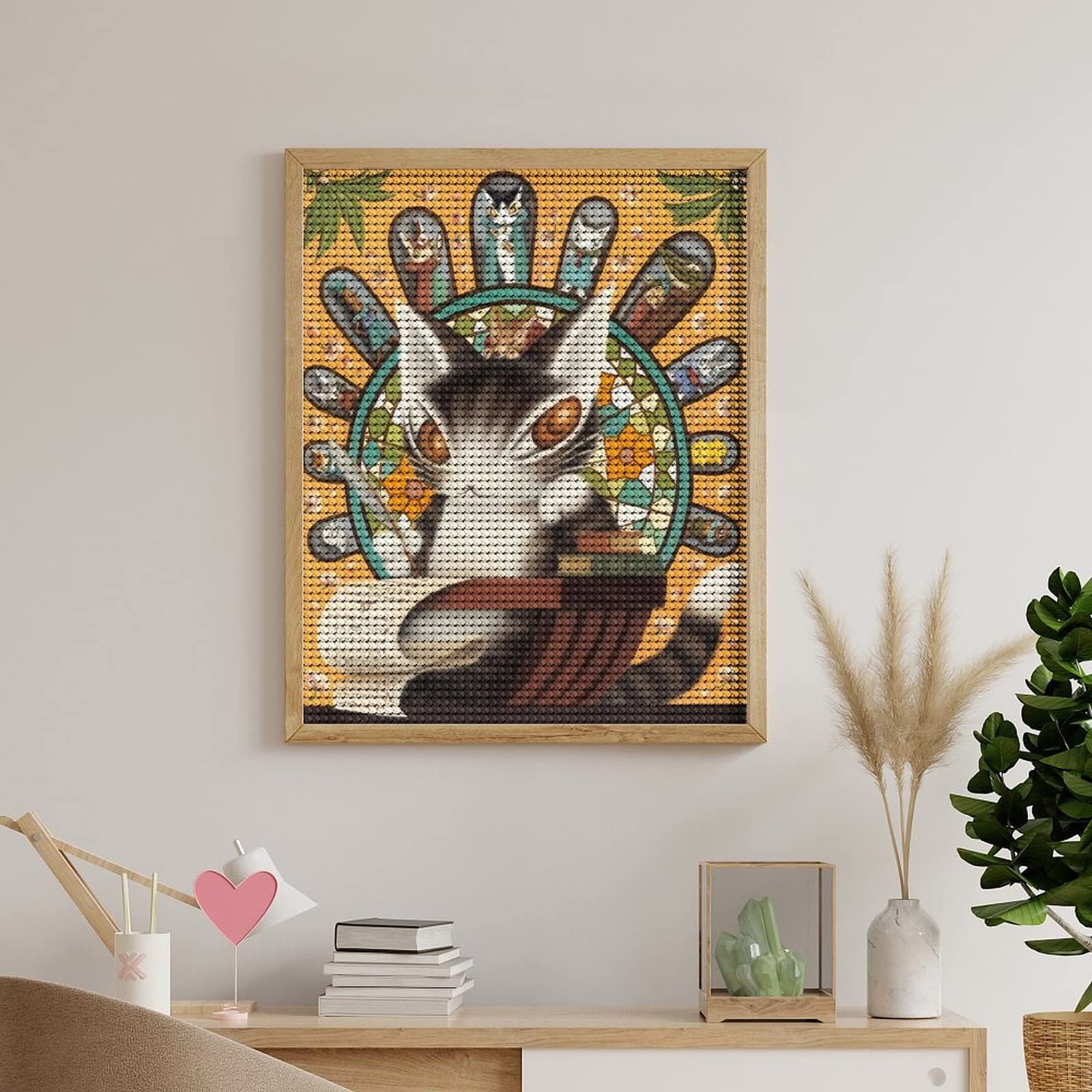 Amazon | 猫のダヤンは ダイヤモンドの絵画 ダイヤモンドアート5D
