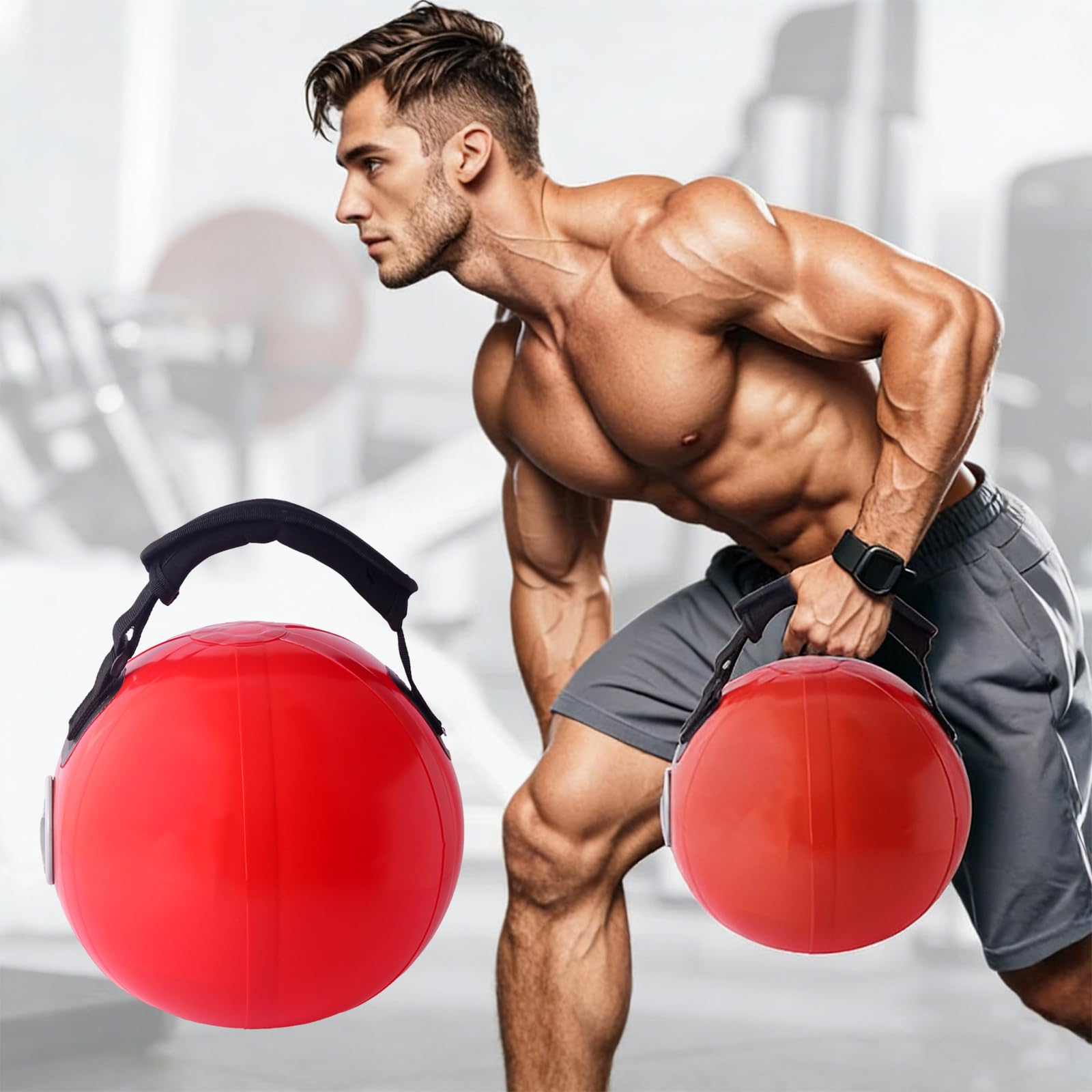 Nadmuchiwany worek treningowy do fitnessu z uchwytem do napełniania do wszechstronnego sprzętu treningowego w domu