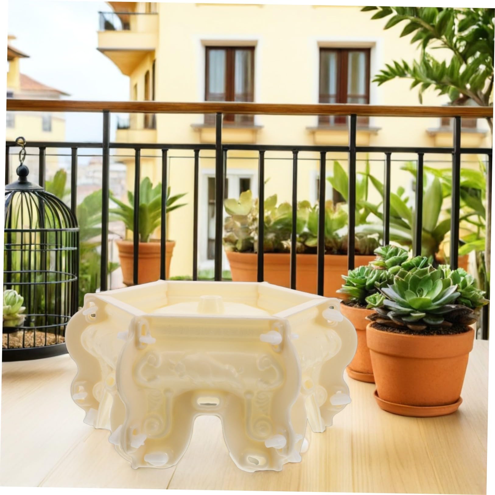 ifundom Sockel aus Betonform für Gartenskulpturen Witterungsbeständige Wiederverwendbare Zementform für Außen Säulensockel Stabile Gussform für Gartenfiguren und Pflanzgefäße
