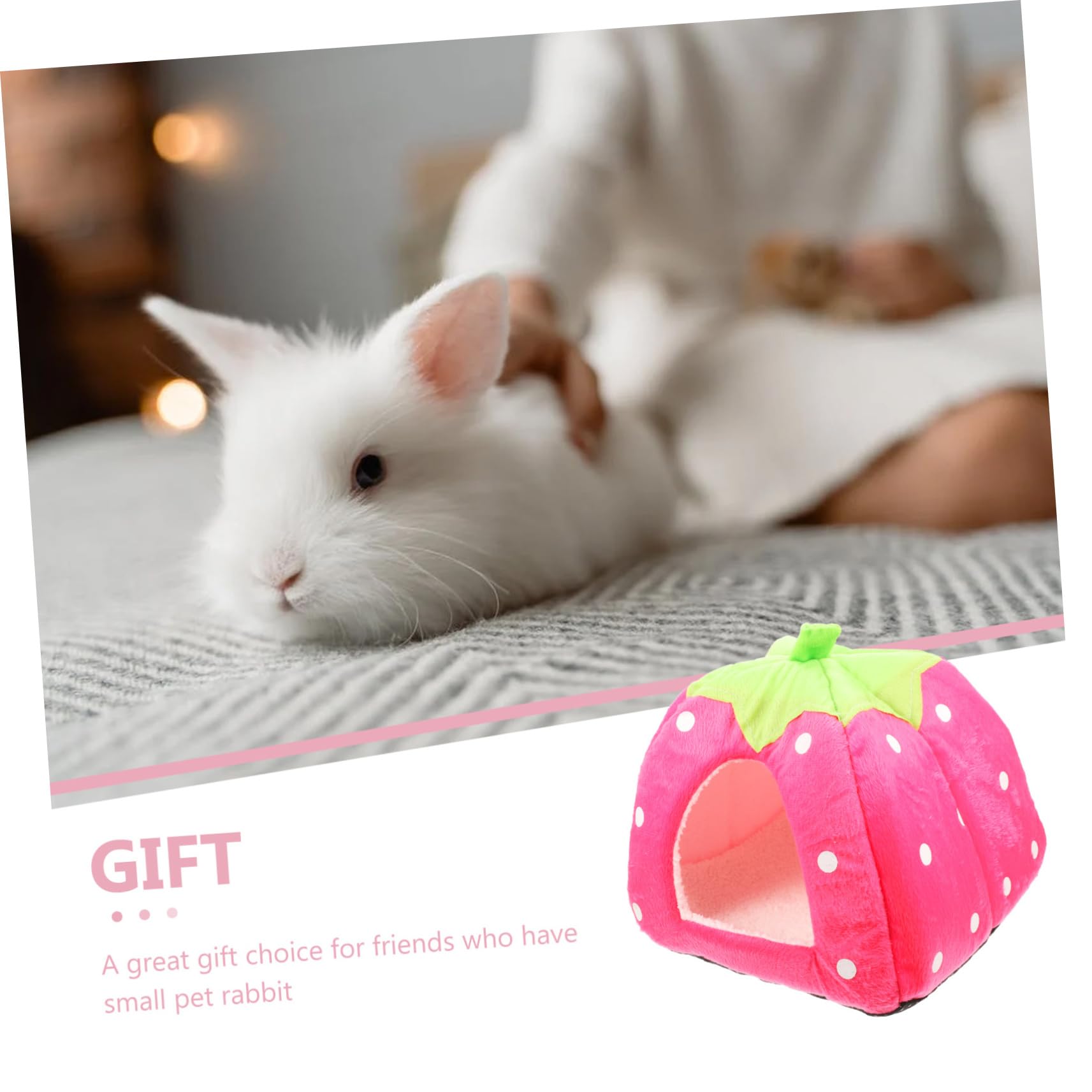 Hedgeink Meerschweinchen Bett 2er Set - Waschbares Hamsterhaus 27x27x26cm, Rutschfeste Unterseite