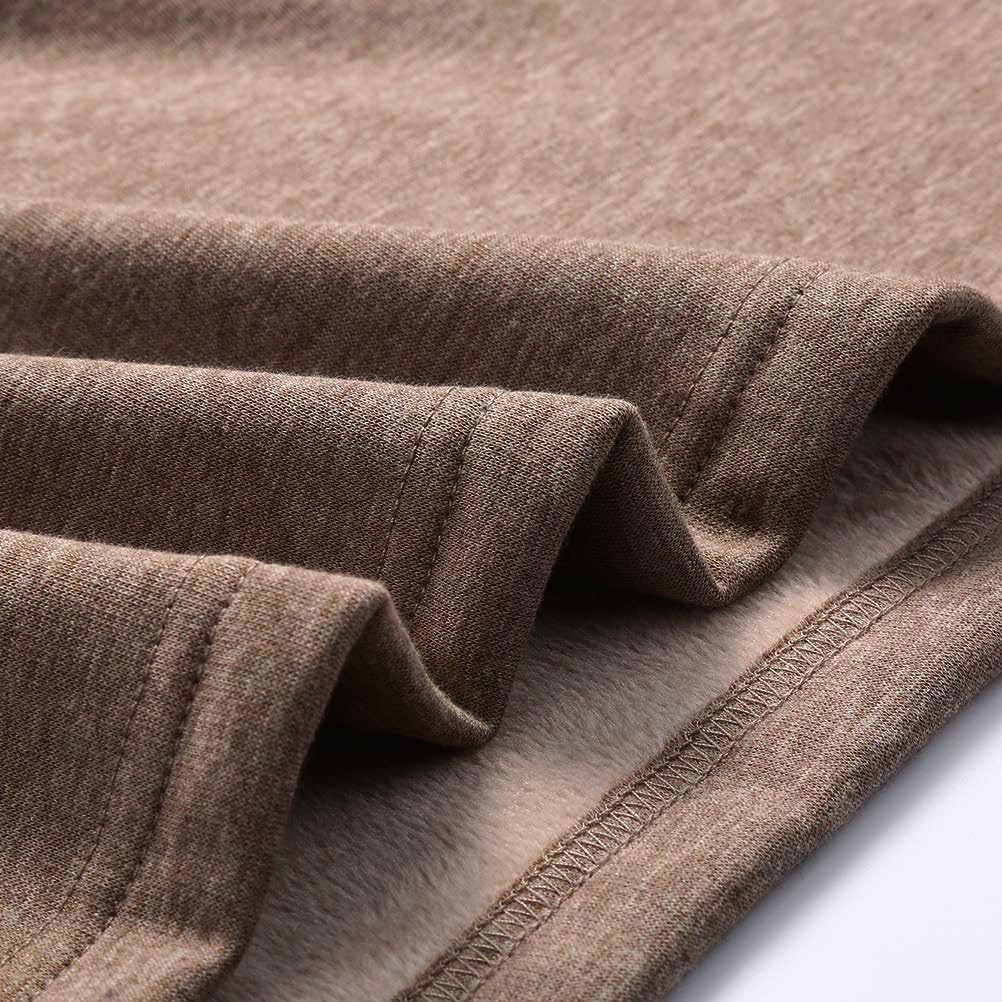 Ylingjun - Gonna Lunga Donna in Jersey Caldo Foderato, Pile Elastico in Vita a una Linea Svasata Invernale - M