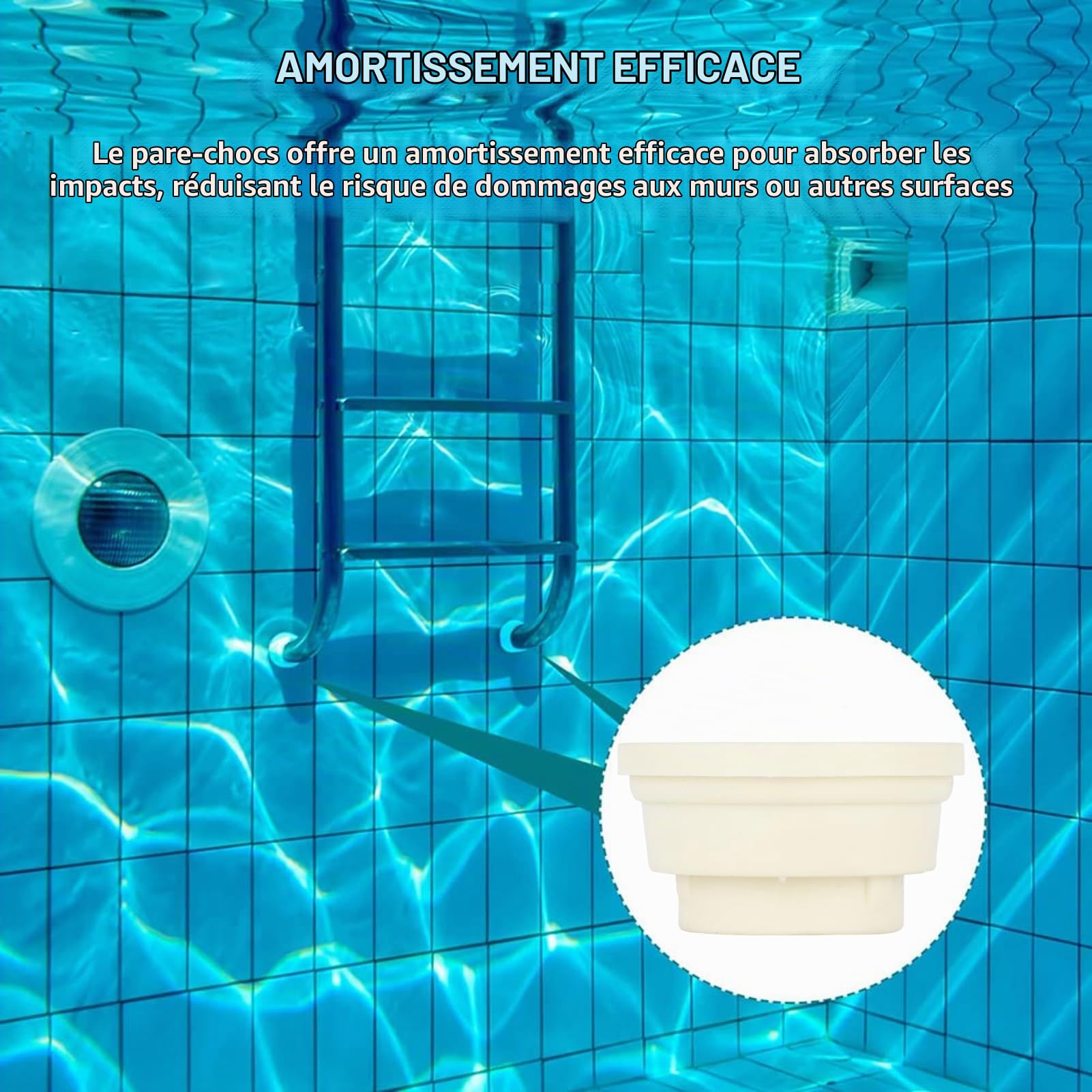 2PCS Tampon Échelle Piscine, Caoutchouc Bouchon d'Échelle de Piscine | Protection pour échelles, absorption des chocs, Accessoires pour Échelles Piscine, Pare-Chocs, Sécurité