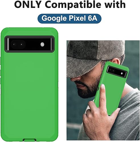 Miniatura 2 de Funda para Google Pixel 6A, con protector de pantalla integrado, protección resistente contra caídas, cuerpo completo, a prueba de golpes, a prueba