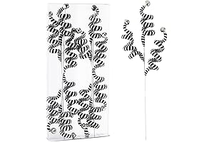 4PC Black and White Tree Picks Christmas Tree Decorations