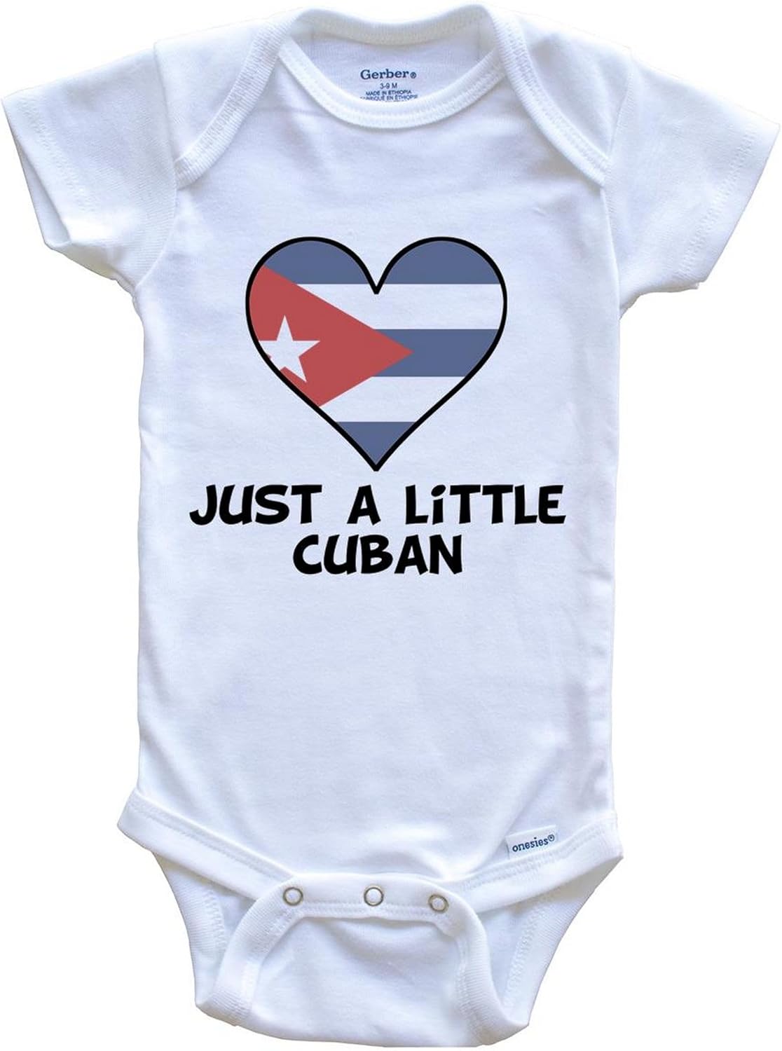 Really Awesome Shirts Just A Little Cuban Baby Bodysuit - Cute Cuba Flag