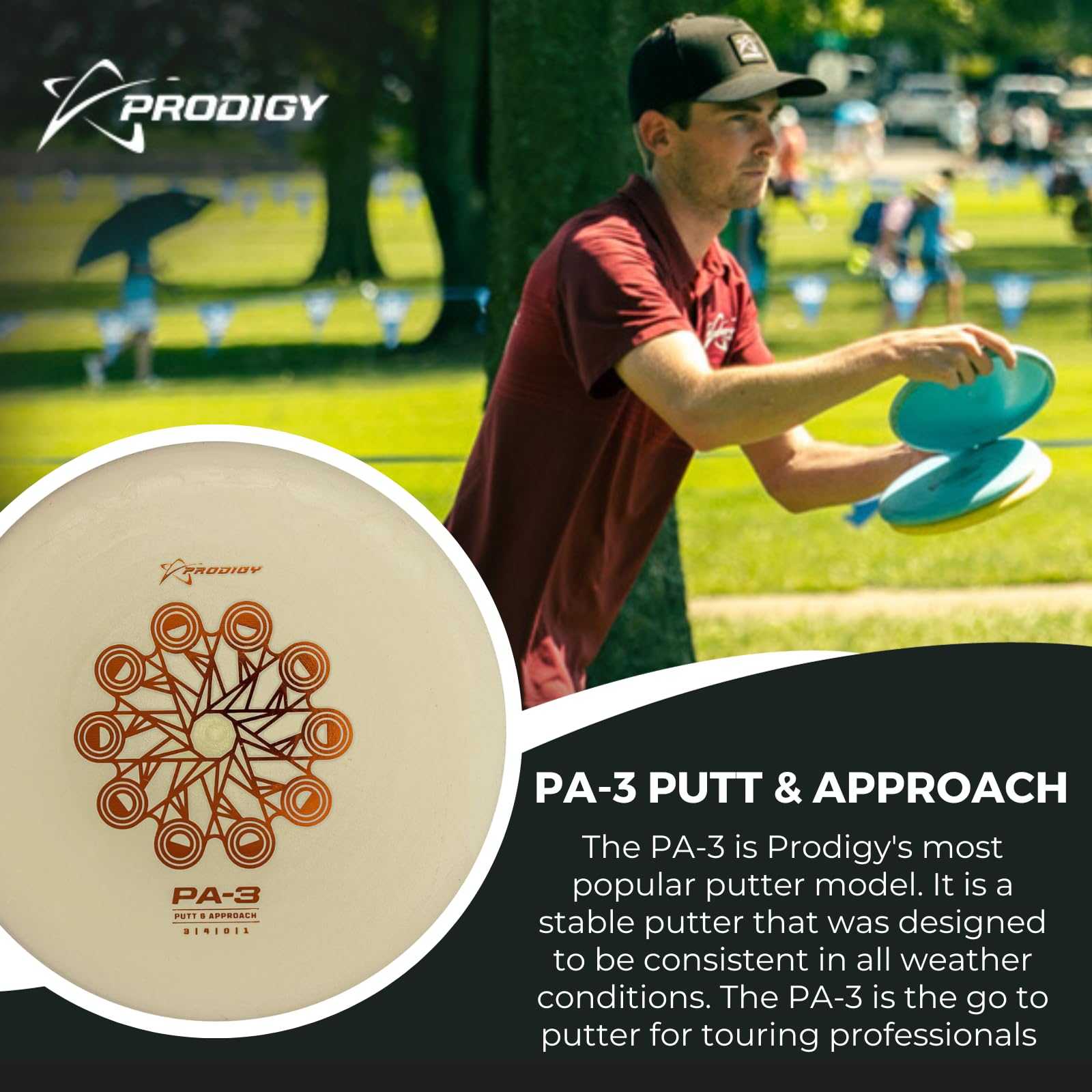 Prodigy Disc Set da 200 dischi da golf in plastica | Set di dischi da golf per principianti | Set di 4 dischi | Include putter, midrange, driver fairway, driver di distanza, mini dischi da golf | Set