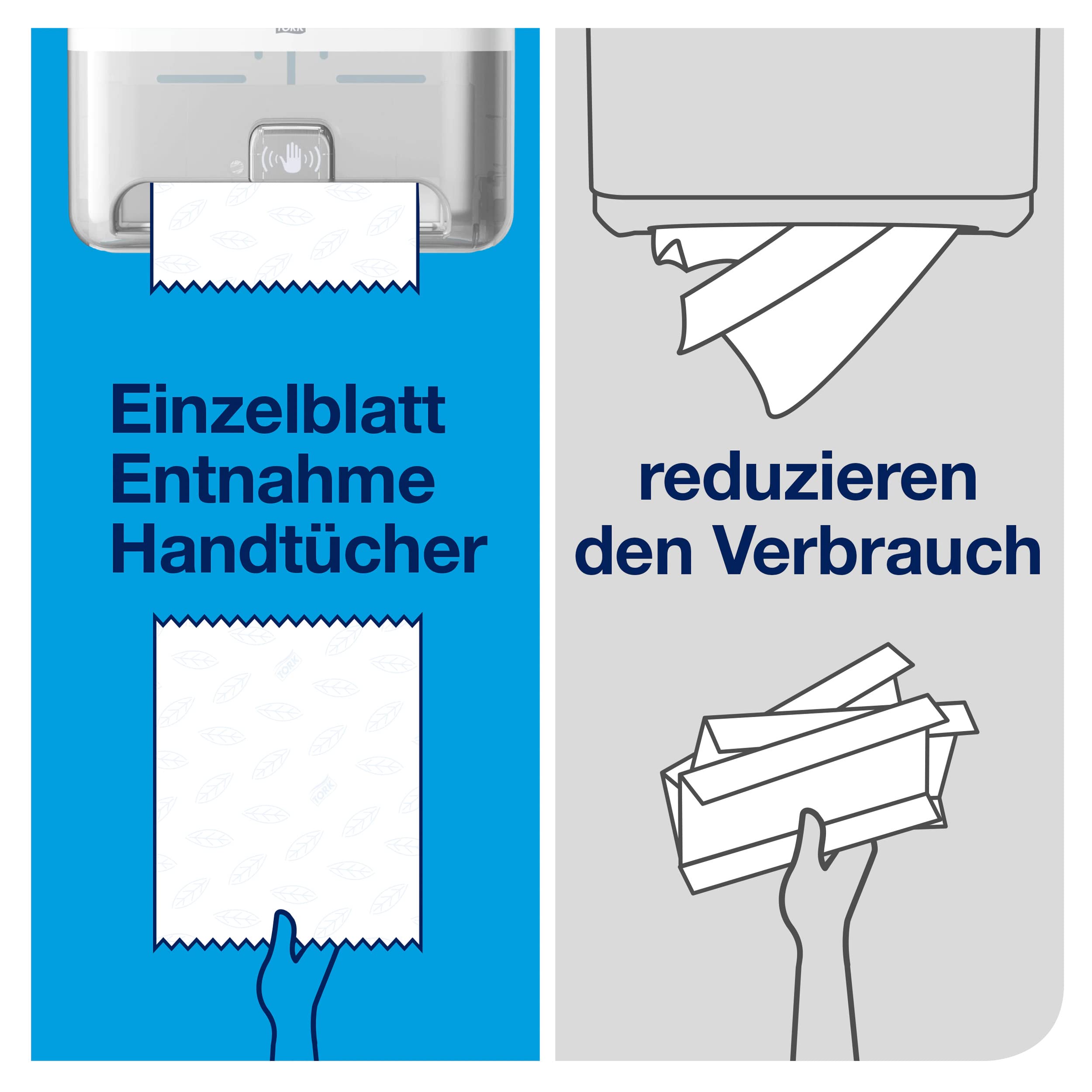 Tork Matic Automatischer Spender für Rollenhandtücher Weiß H1, Einzeltuchentnahme, Elevation Design, 551100