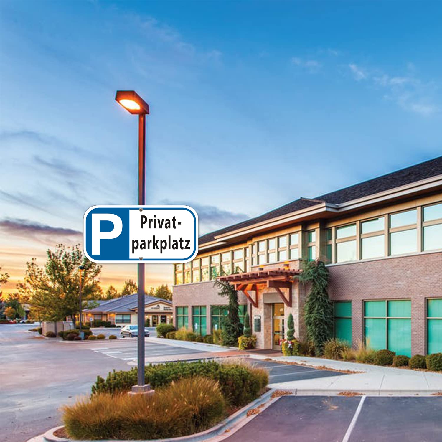 2 Pannelli Parcheggio Privato 'Posto Riservato' – Alluminio Riflettente 30x20 Cm, Impermeabile Per Esterno - 3