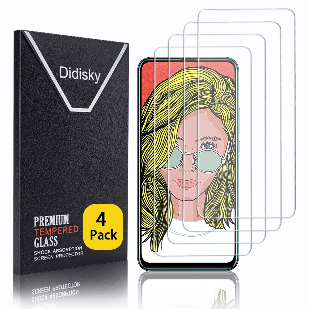 Didisky 4 Pezzi Pellicola Protettiva in Vetro Temperato per Huawei P30
