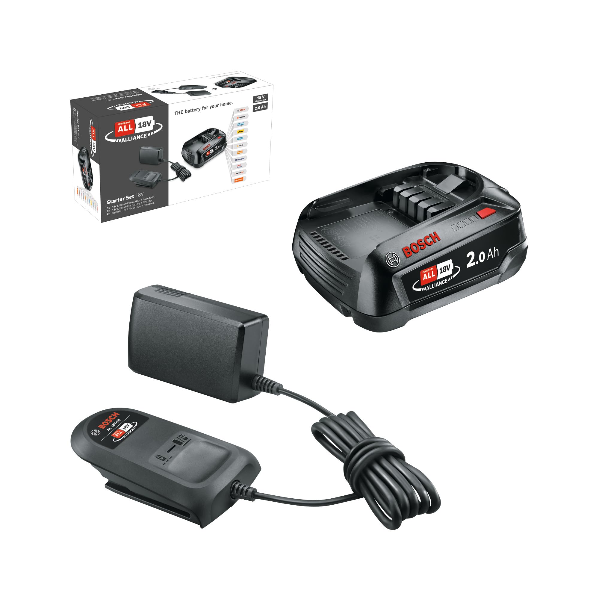 Bosch 18V Akku und Ladegerät 2.5Ah (18V Starter Set, Power for All)