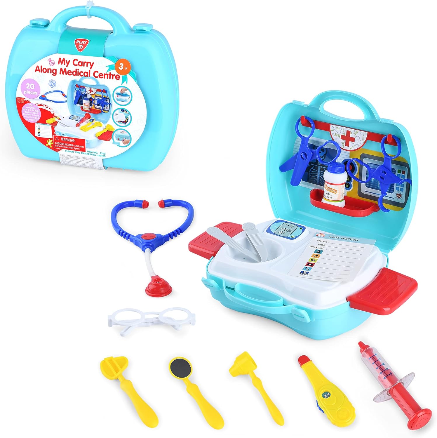 20 PCS Kids Toy Doctor Kit with Stethoscope and Kuwait Ubuy