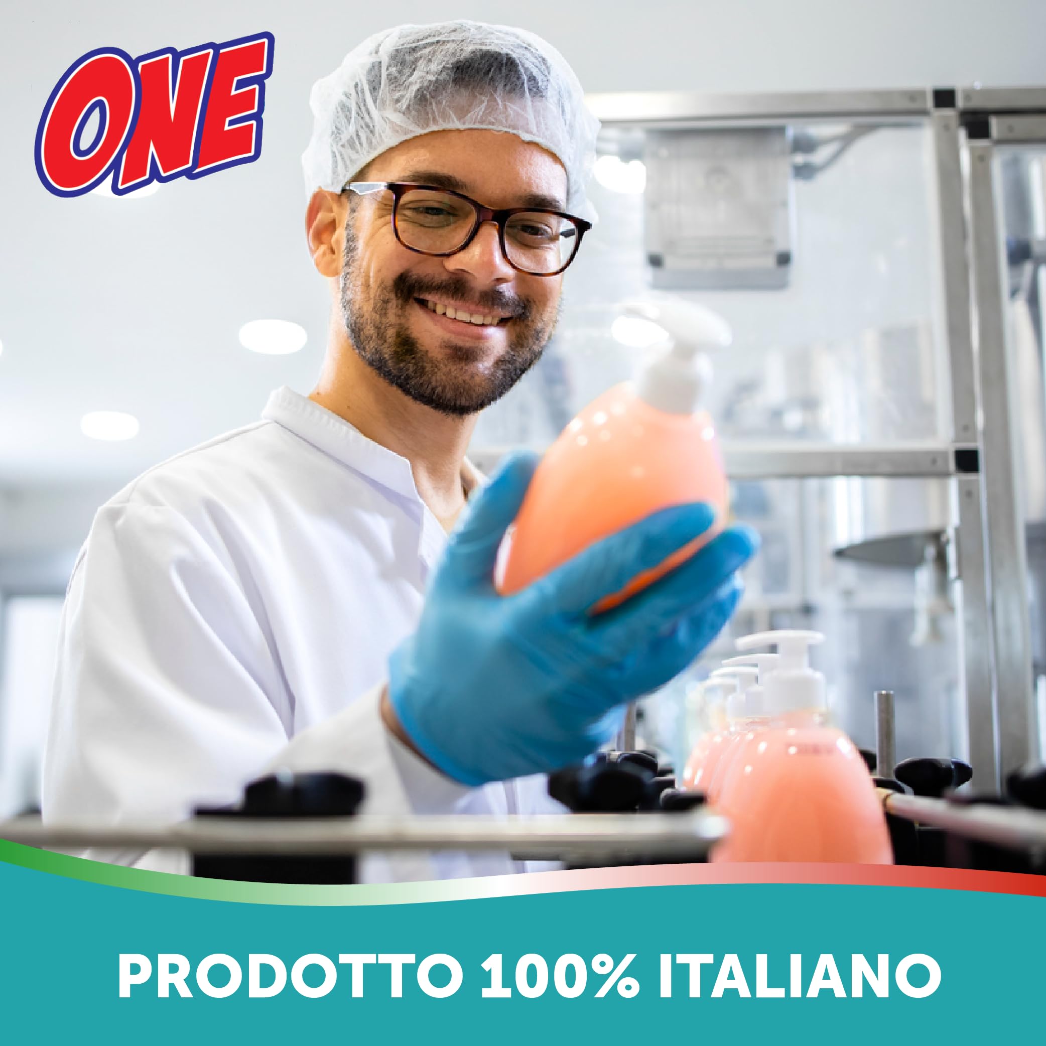 ONE 20 Litri di DETERGENTE SPECIFICO PER LAVASTOVIGLIE AD USO PROFESSIONALE Perfetta pulizia e brillantezza di vetro, acciaio, piatti (4 x taniche da 5 lt) Protezione Attiva Super Sgrassante