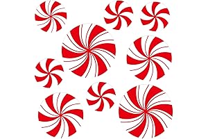 Peppermint Candy Cane Stickers Floor Decals for Christmas Party Decoration Supplies (36 Pack)