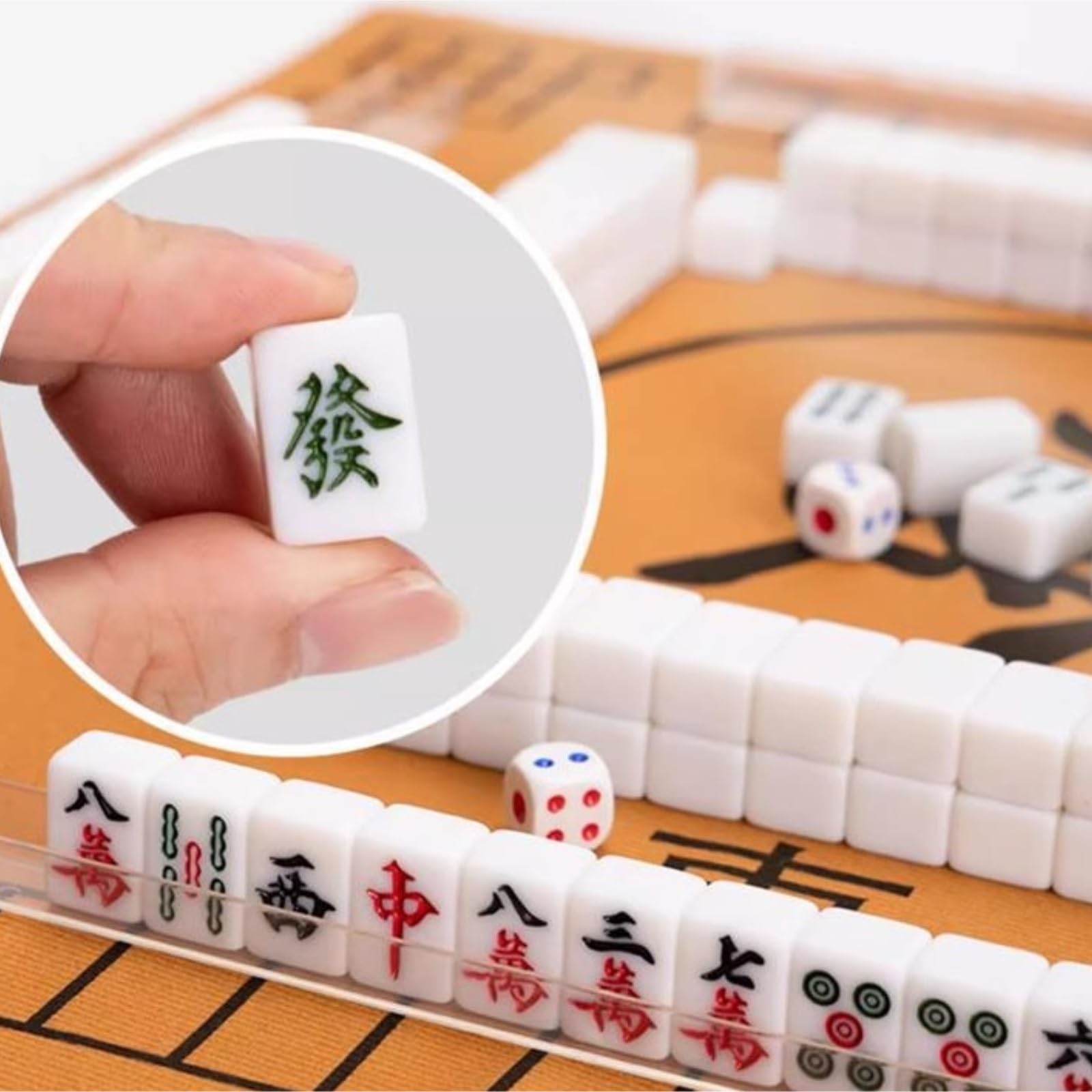 Chinesisches Mahjong Kleines Mahjong-Set, MahJongg-Fliesen-Set, Klassisches Chinesisches Mahjong-Set, Tragbares Mahjong-Tischbrettspiel Für Familie Reise Spiel