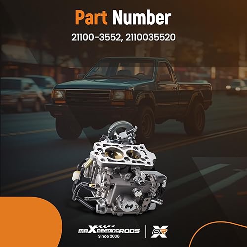 Miniatura 3 de maXpeedingrods Carburador de 2 barriles para motor Toyota 22R 21100-35520, Pickup 1981-1995  Hilux 1988-1998  4Runner 1984  Corona 1981  Celica