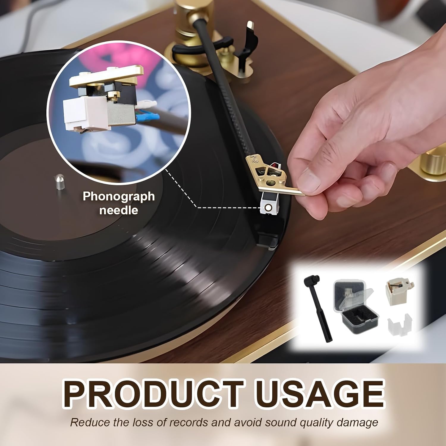 2-Pack ATN3600L Record Needle Replacement with Brush image 5