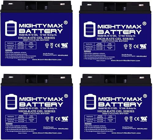 Miniatura 1 de Mighty Max Battery Batería de gel de 12V 18AH para Schumacher PSJ-2212-4 Pack
