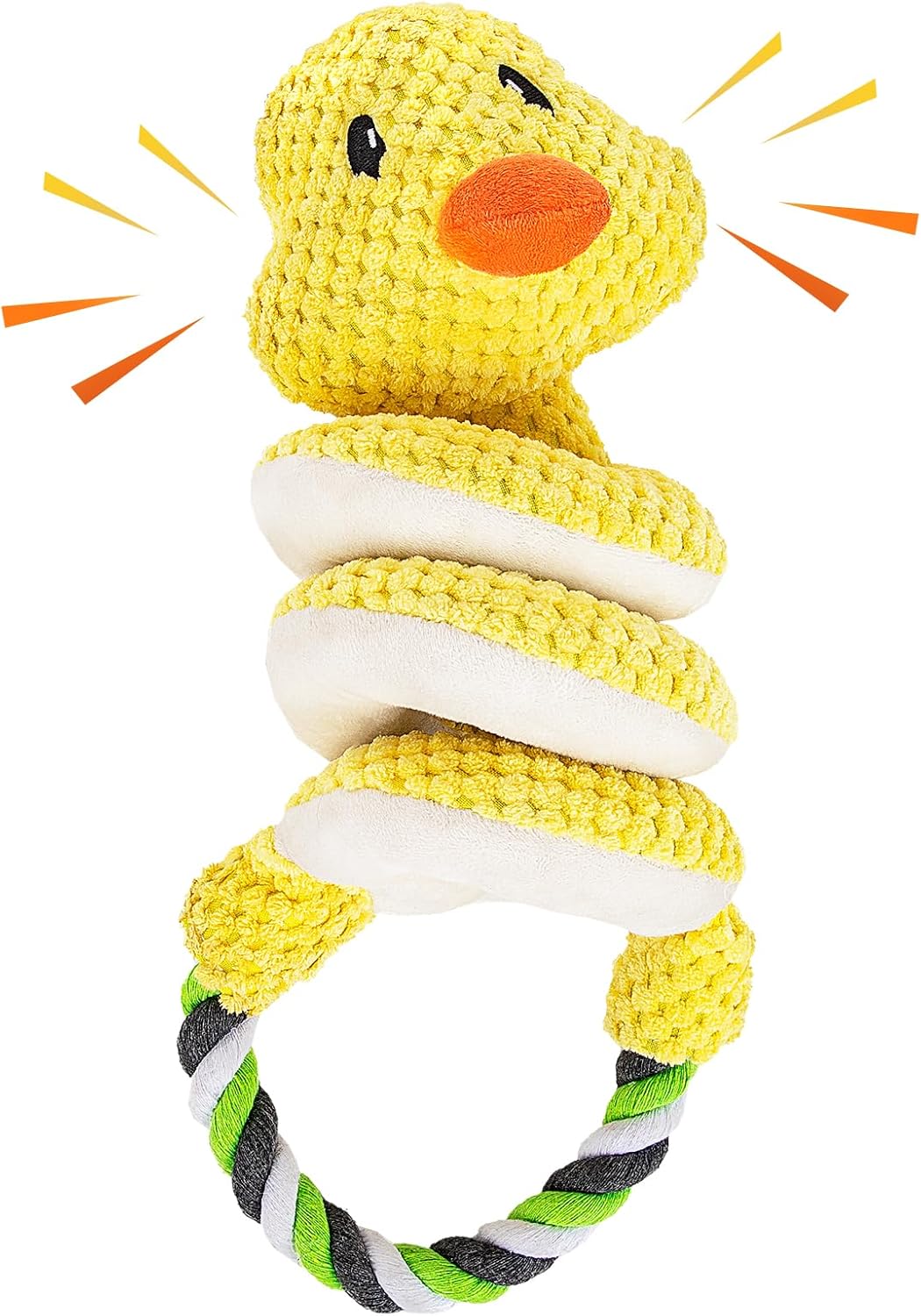 Dog Toys Interactive Dog Toys Squeaky Dog Toys with Pull Rope,Plush Puppy Chewing Toys for Dental Health,More Fun for Tug of War Game with Small Medium Large Dogs