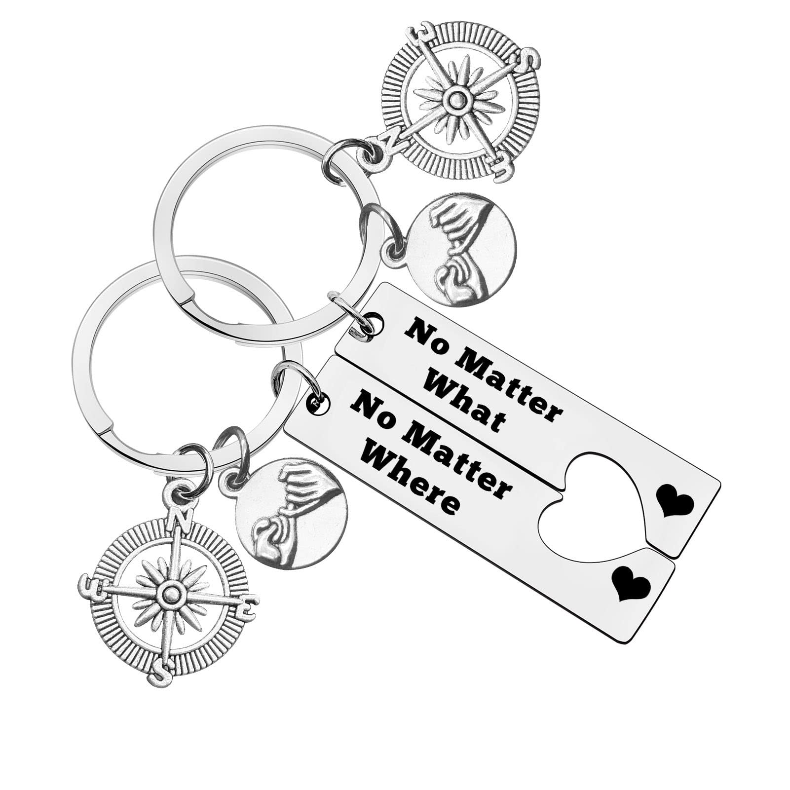 Fuqimanman2020 Long Distance Friendship Keychain - Funny Ghost Keychain With Meaningful Quote, Silver