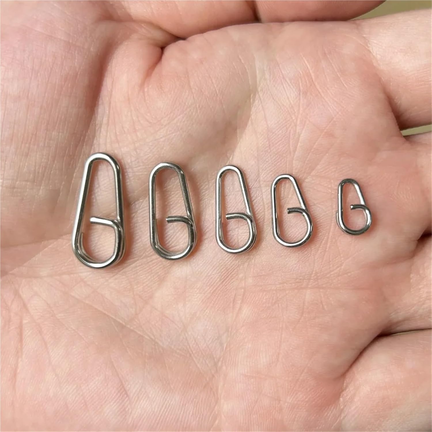 Snap Swivels 300pcs Fishing Snap Bent Head Oval Split Rings Accessories Connector Pin Fishhook Lure Tackle