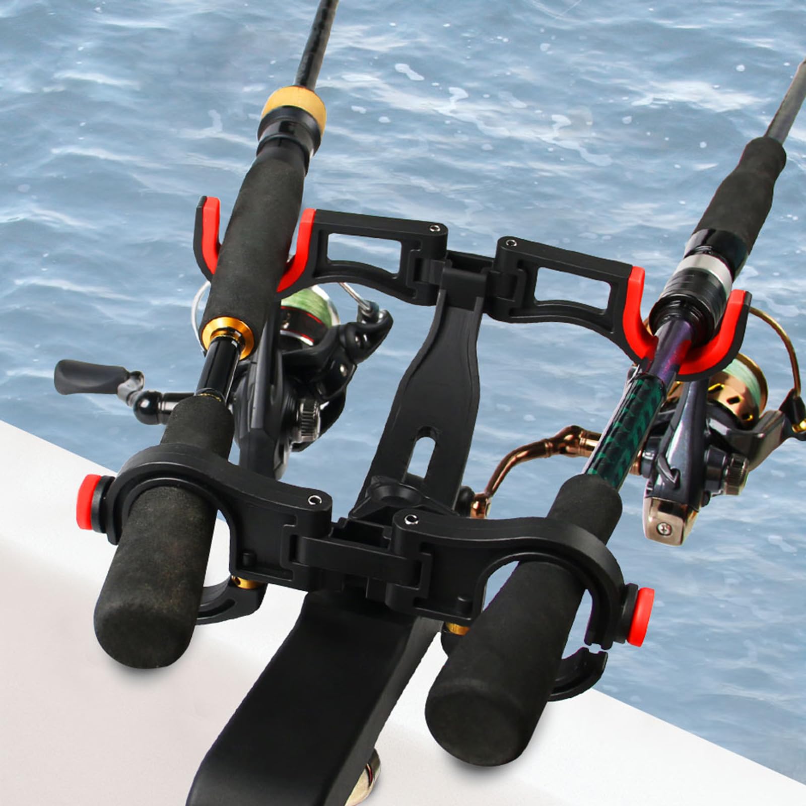 4 Porta Mulinello Da Pesca Regolabili – Supporto Per Canna In Plastica E Metallo, Lunghezza 6-10 Cm, Con Rondella In Gomma Antiscivolo, Accessori Universali