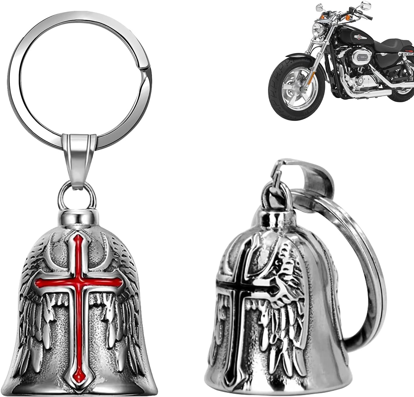 Campanella Moto Guardian Bell - Portachiavi O Decorazione Per Motociclisti, Design Antiaderente - Foto 2