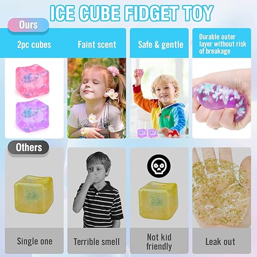 Miniatura 4 de Juguete para ansiedad para todas las edades paquete de 2 juguetes sensoriales suaves para aliviar el estrés para niños, adolescentes y adultos,