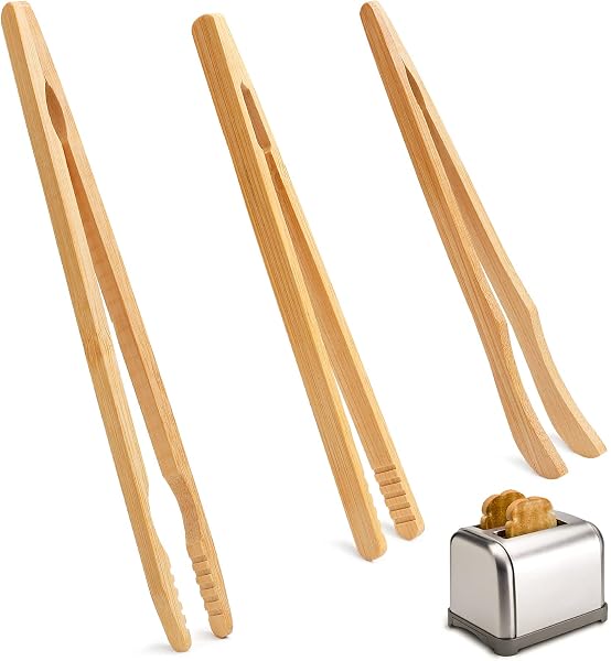 Realure pinzas de madera para tostadas, 3 uds – Imagen 1