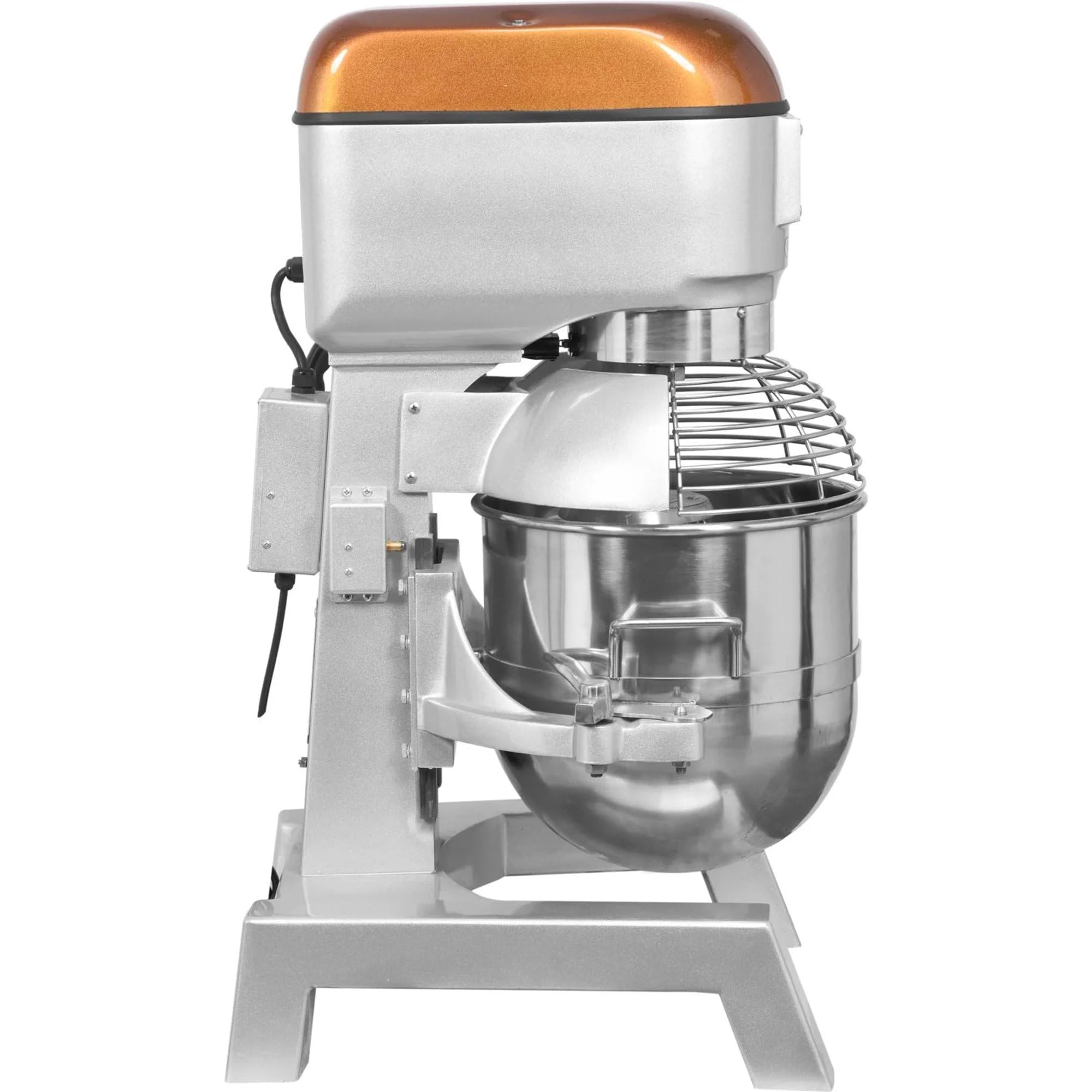 YATO Robot kuchenny planetarny 35 l, 4,5 kg ciasta, ugniatarka do lekkich zadań, 1100 W, akcesoria ze stali nierdzewnej, wszechstronne mieszadło z 3 prędkościami, trwałe użytkowanie przemysłowe