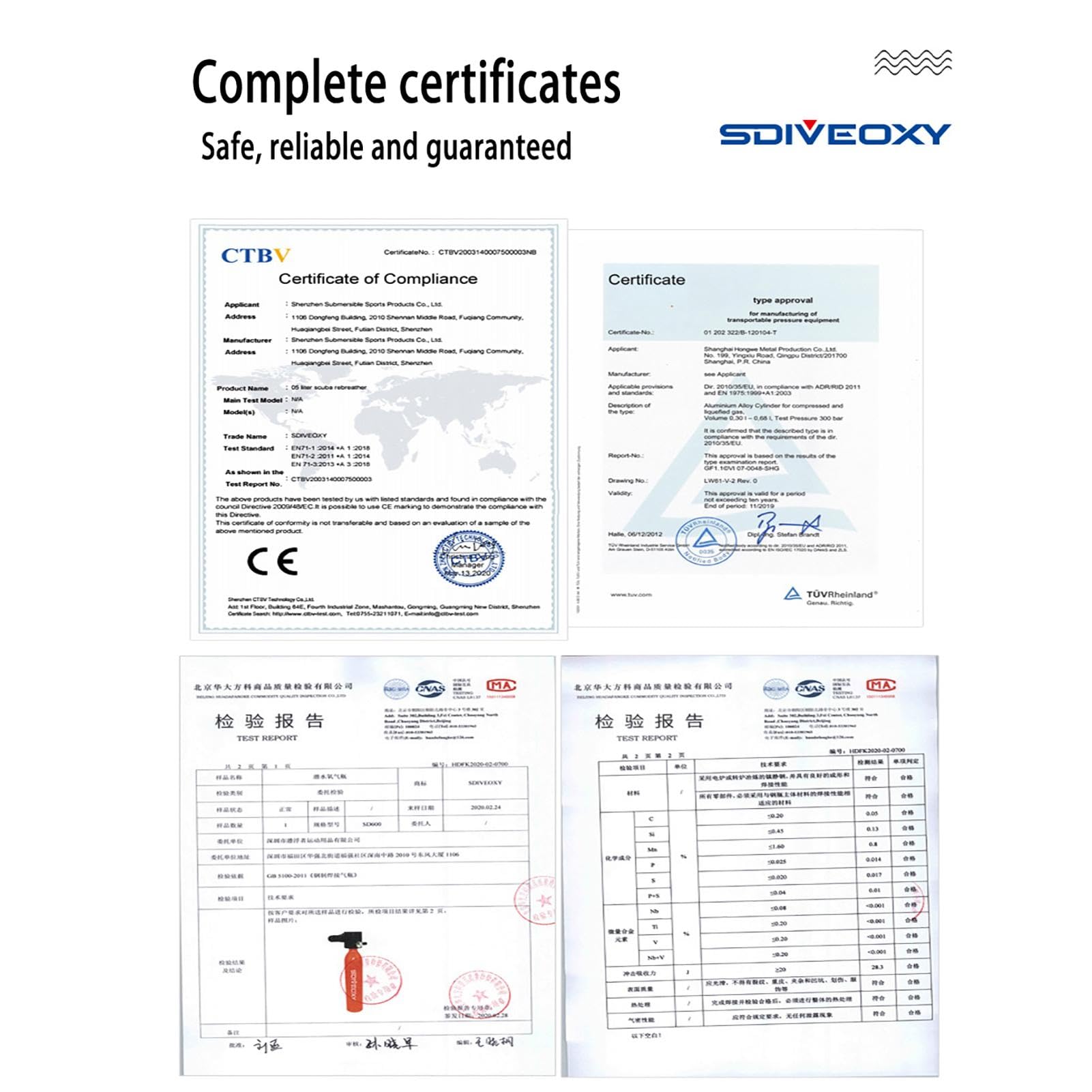 Tanque de aire de buceo portátil | Tanque de buceo subacuático de 0.5L | Tanque de oxígeno para buceo, tanque de aire de buceo reutilizable, tanque de aire de buceo pequeño, tanque de buceo con