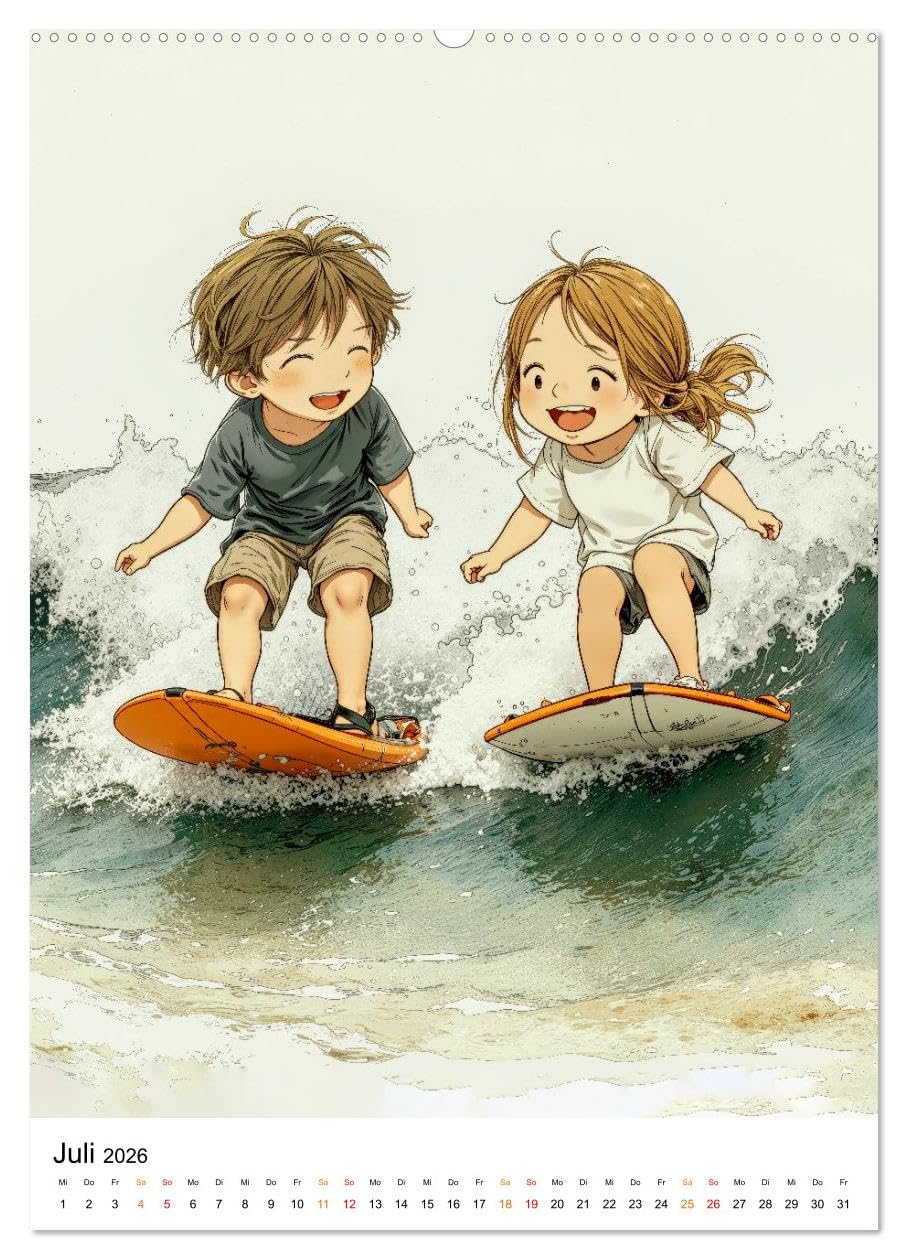 Kleine Helden kommen groß raus (hochwertiger Premium Wandkalender 2026 DIN A2 hoch), Kunstdruck in Hochglanz: Fröhliche Kindermomente - entdecken, staunen, lachen. (CALVENDO Kunst)