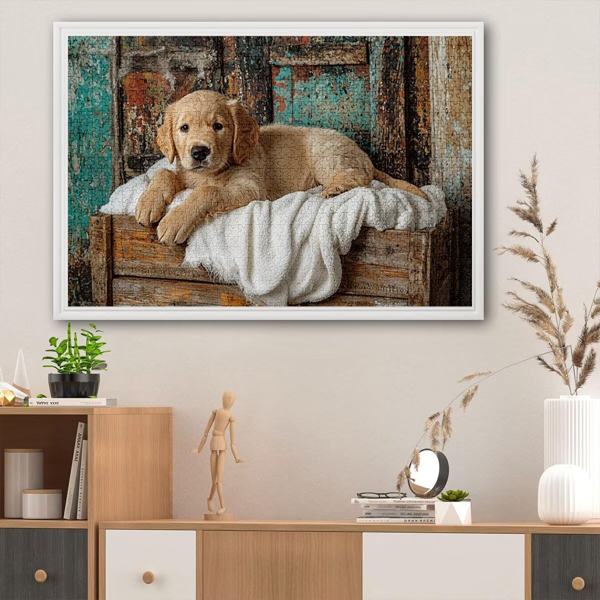 Puzzle 2000 sztuk dla dorosłych pies drewniane puzzle dla dorosłych, trudne drewniane łamigłówki, rodzinne gry edukacyjne, łamigłówki z pudełkiem na prezent do dekoracji domu, prezent dla kobiet, S-80