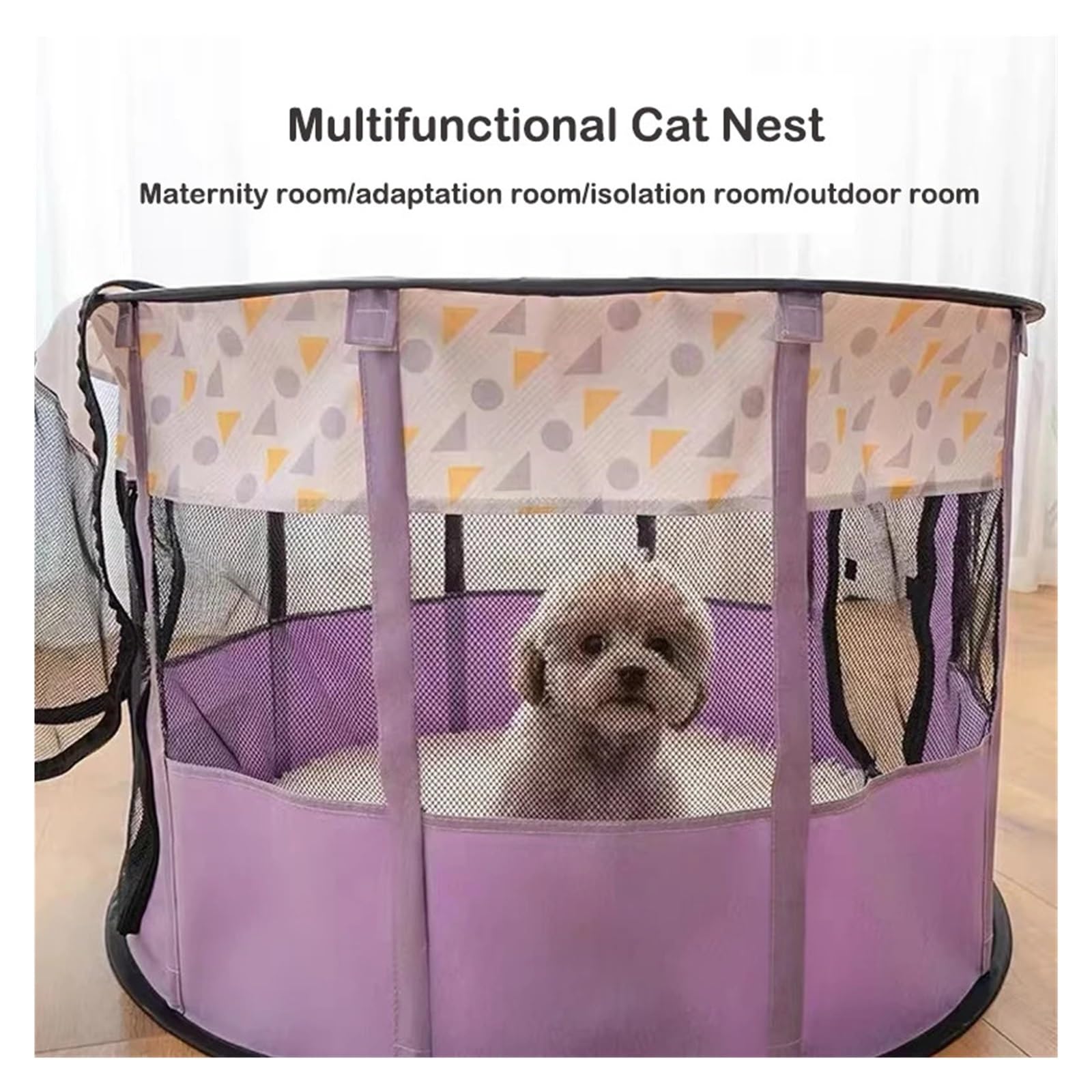 Tentpour animaux de compagnie Tente for chat et chien, salle d'accouchement, cage octogonale pliable et portable for animaux de compagnie, niche d'extérieur for chien, parc d'intérieur for chiots et c