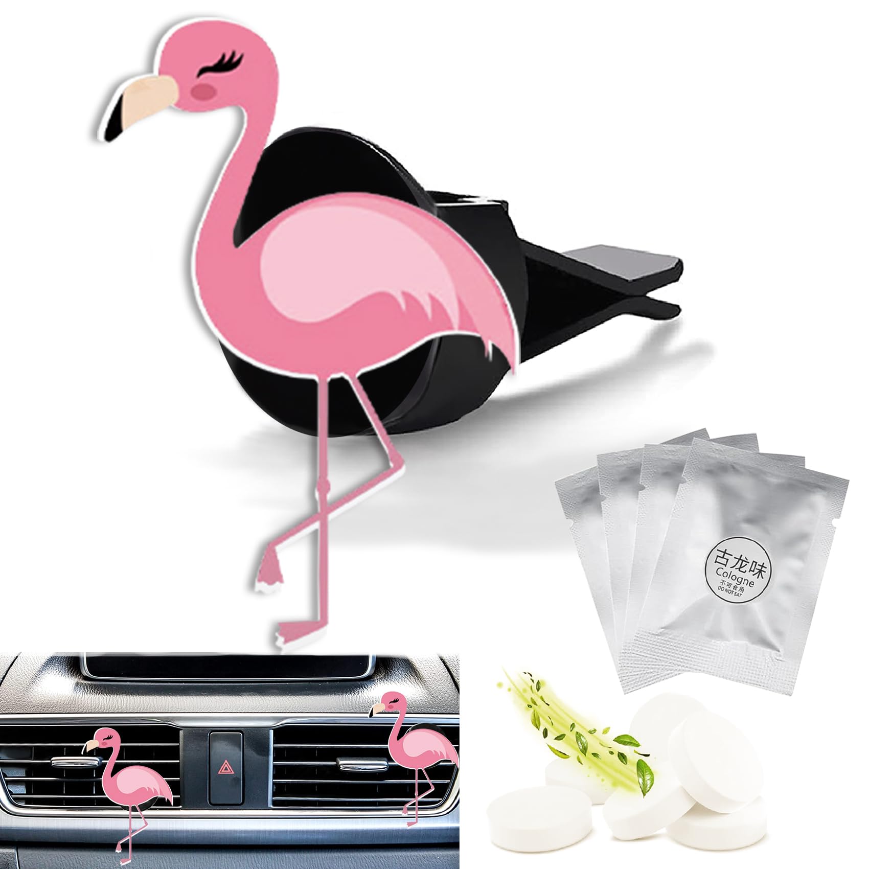 Flamingo Car Vent Air Freshener Clips Scented Air Conditioner Clip