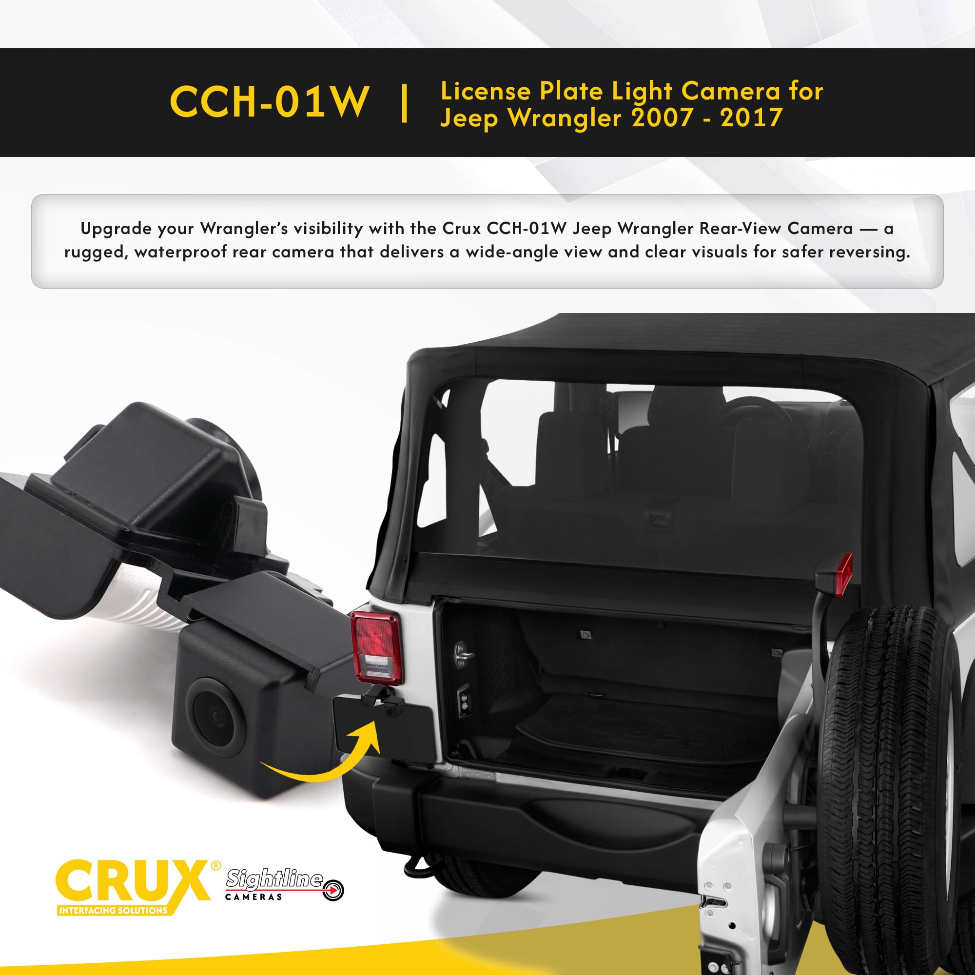 Amazon.com: Crux CCH-01W CRUX CCH-01W Rear-View Camera for Select