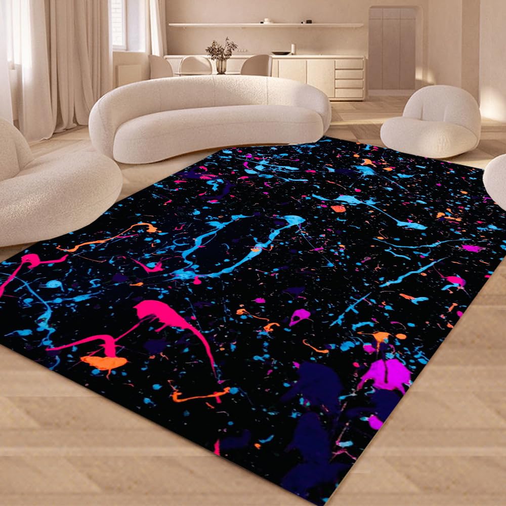 Tapis de peinture néon 40x60cm pour chambre d'enfant et salon