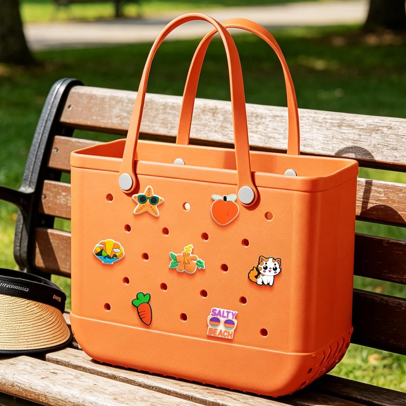 Gibleitz Bogg Bag Charms, 50/100pcs Colorful Charms for Tote Beach Bags Mixed Lot Cute Decorative Bogg Bag Accessories,Summer Gifts