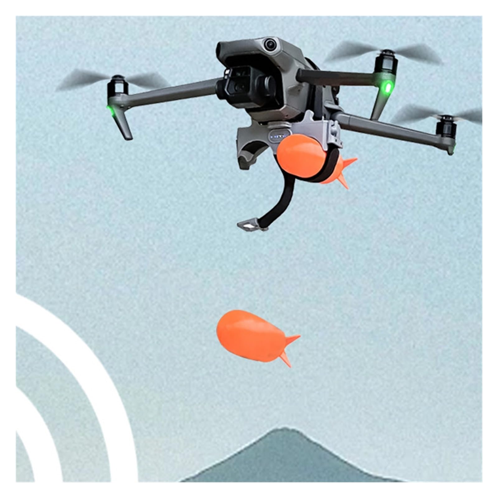 Drone Airdrop System Drone Doppio Lanciatore con Induzione Luce per DJ&I Mi&ni 4/4Pro (Telecomando Incluso) -Y18A