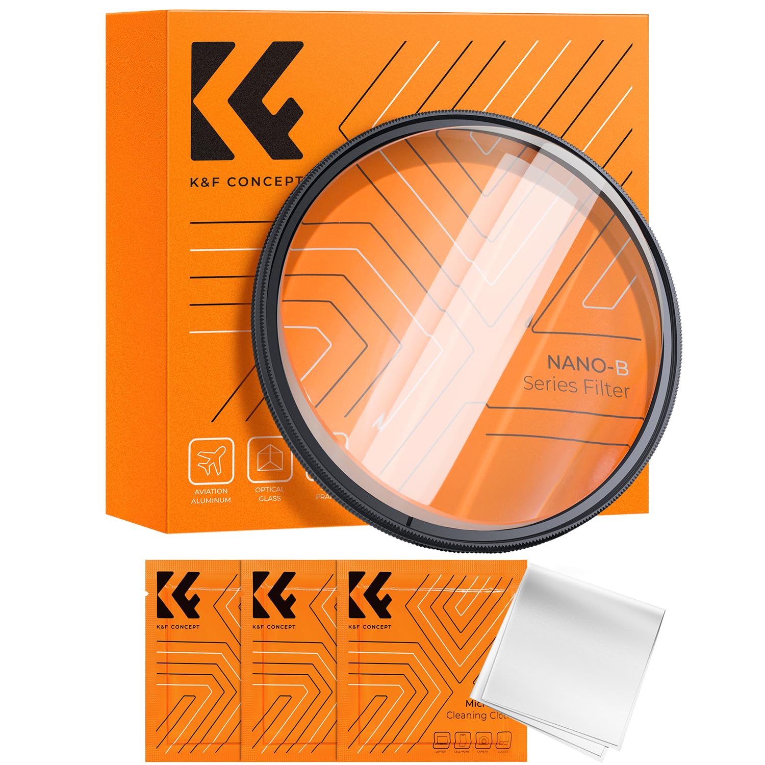 K&F CONCEPT 67mm Bilateral Blur Ghost Motion Filter Super Speed Effects for Camera Lens Clear Optical Glass with Cleaning Cloth
