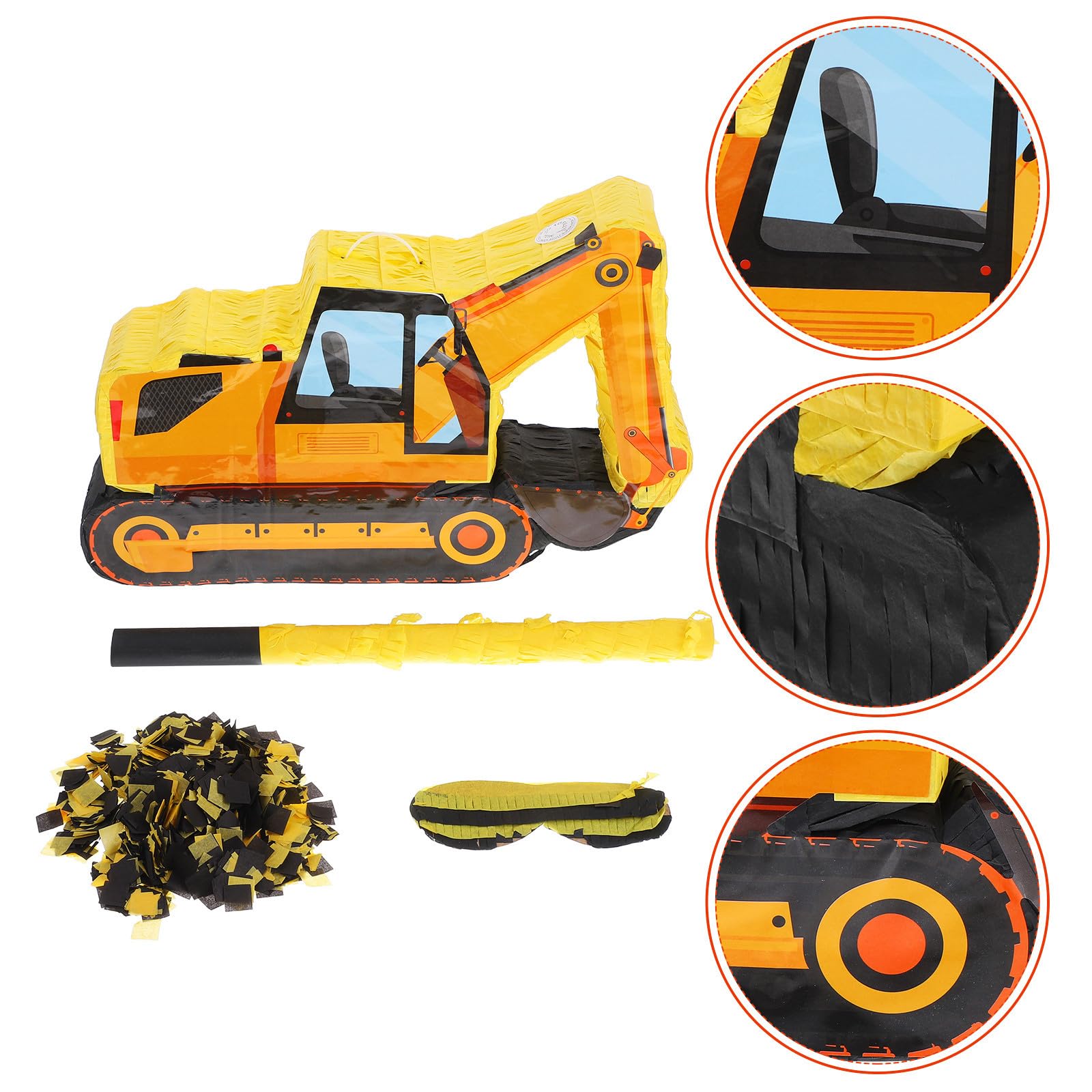 Piñata de Excavadora 1 Set de Papel para Fiesta Infantil