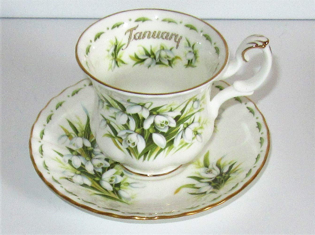 Royal Albert / Janvier / Lot de 2 / Original / Bone China/Tasse de collection/Petite taille