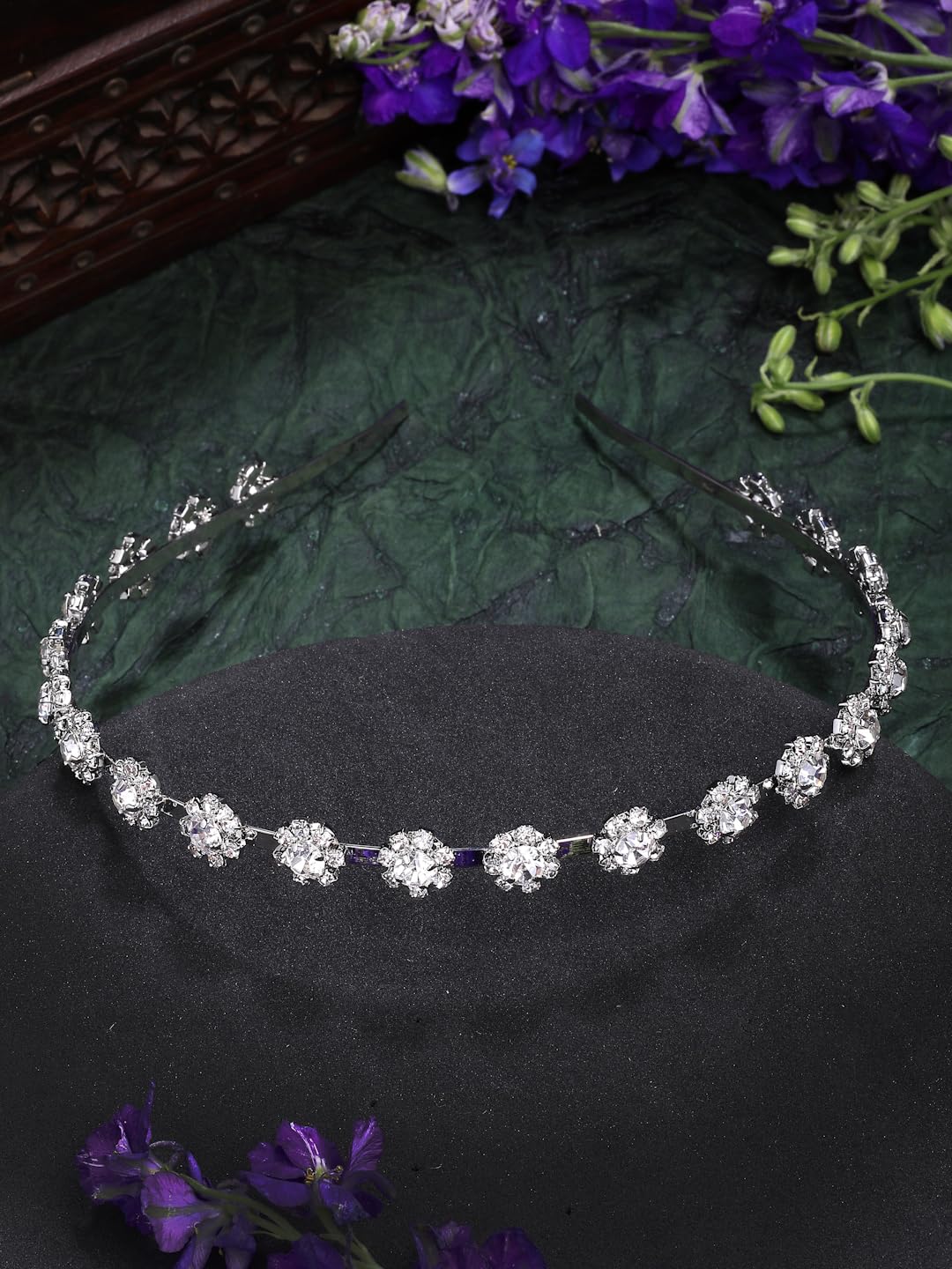 hair sleek hairband headband for girls and women - silver (vha_24)