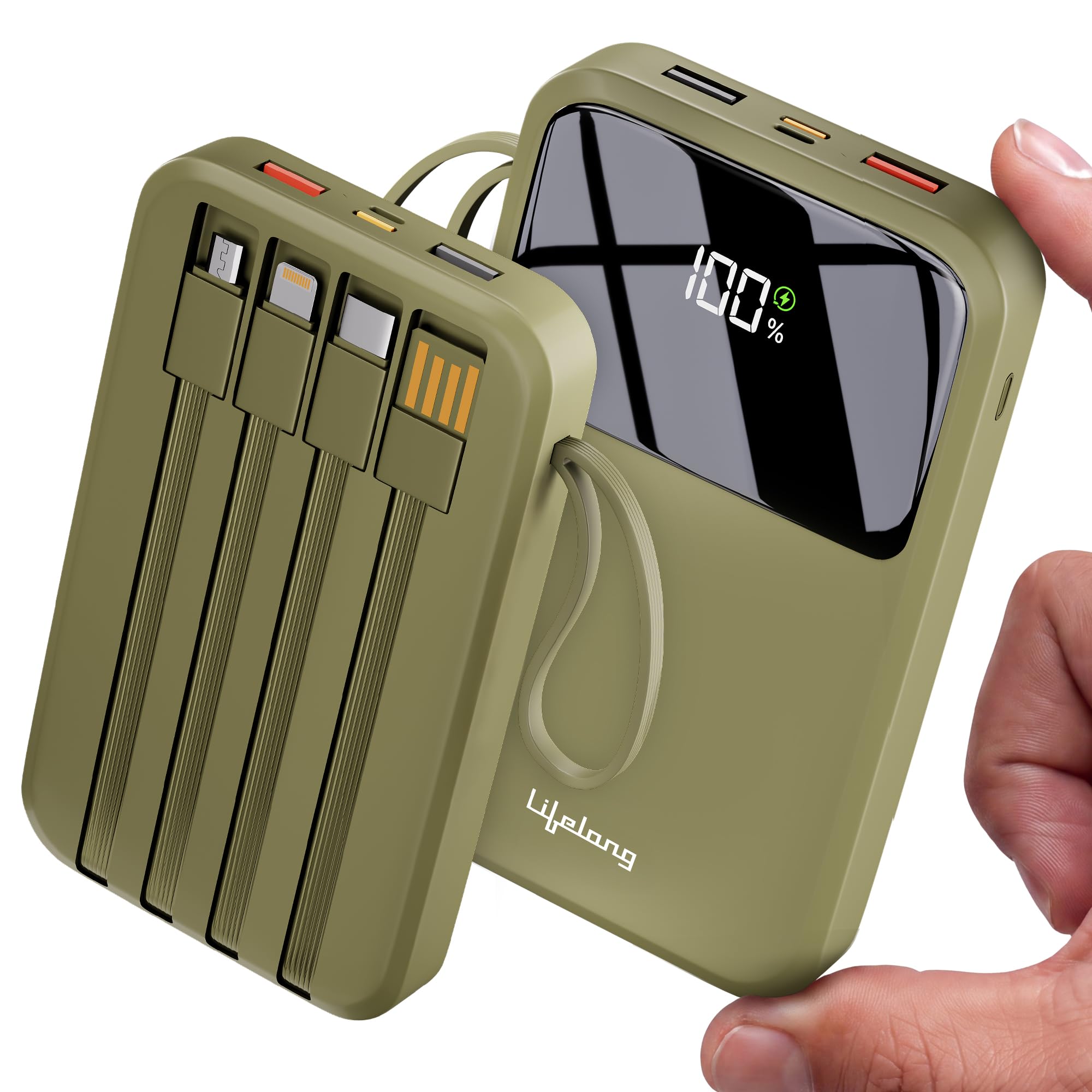Lifelong Electronics 20000mAh 22.5W Fast Charging Power Bank | 4 Cables Attached – Type A + Type B + Type C + Lightning | for New & Old Devices | 4 Ports Available Too | Small Pocket Size Powerbank — Amazon image 13
