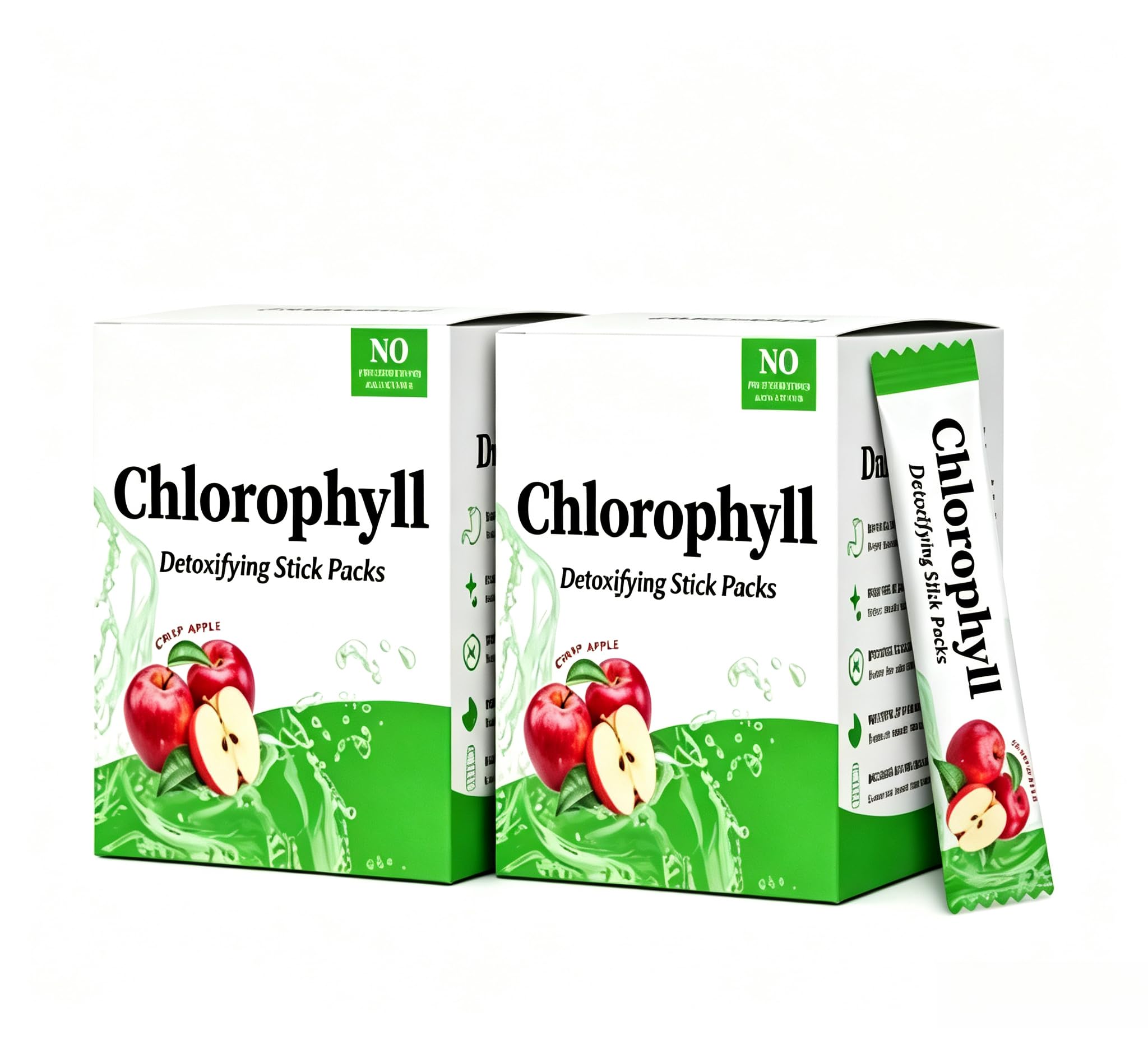 Chlorophyll-Stick-Packs, Entgiftung und Stärkung des Darms,2 Stück
