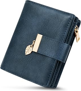 HUANLANG Small Wallets Women RFID Blocking Ladies Wallet with Zipper